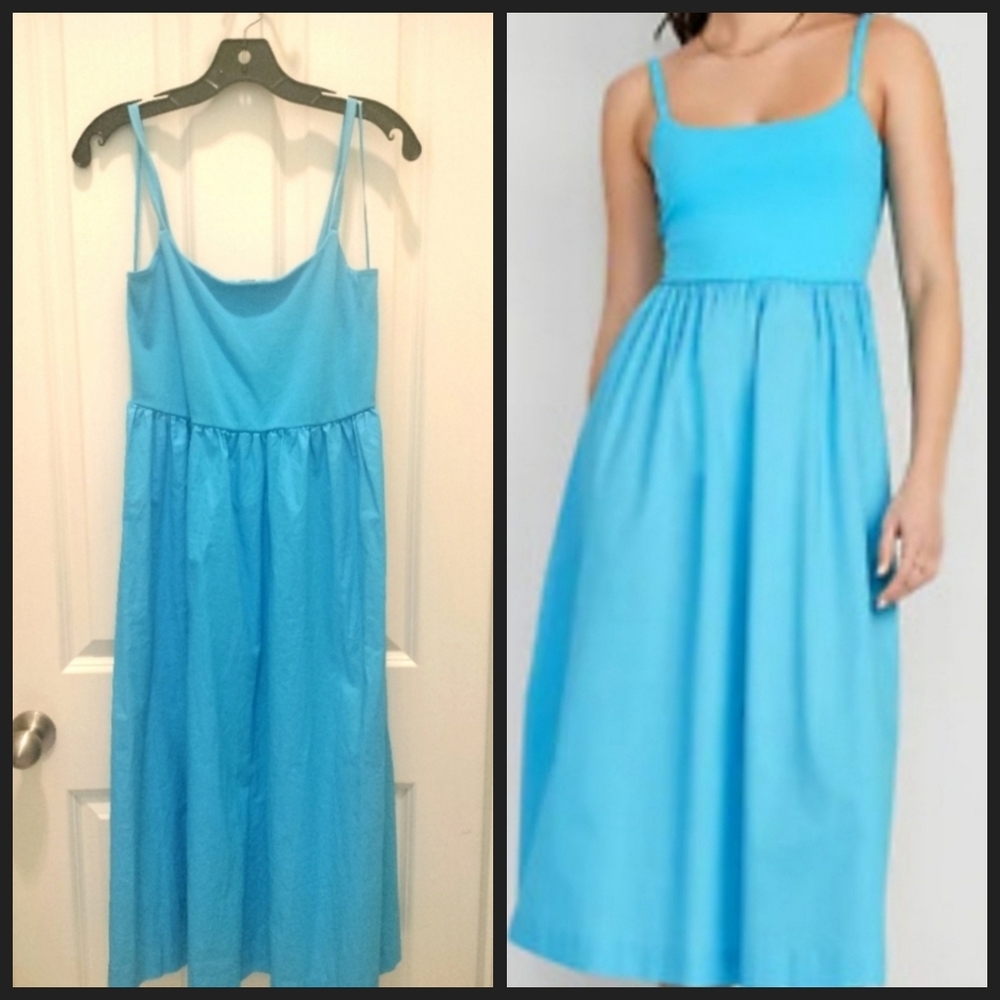 Old Navy Fit & Flare Combination Midi Dress EUC Sz M